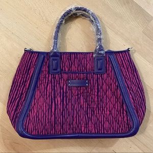 NWT Vera Bradley purple & pink trapeze satchel